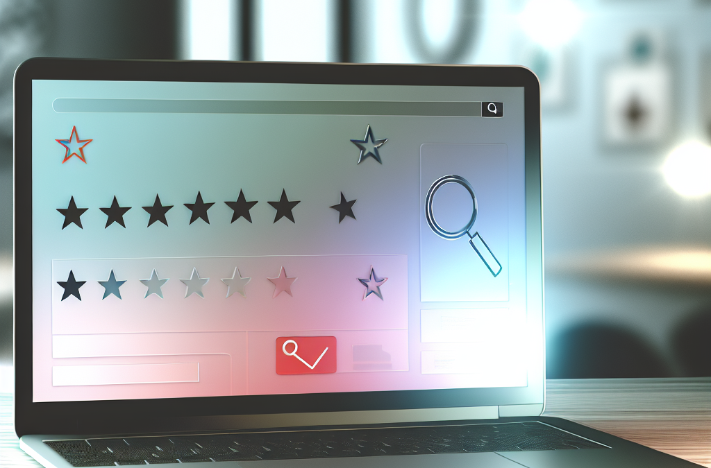 A professional workspace image symbolizing online reviews, search visibility, and brand trust for reputation management.