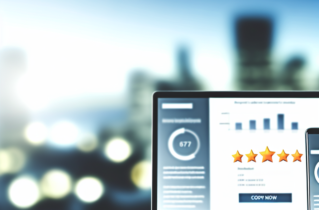 Laptop and smartphone illustrating online reviews and brand trust monitoring for reputation management